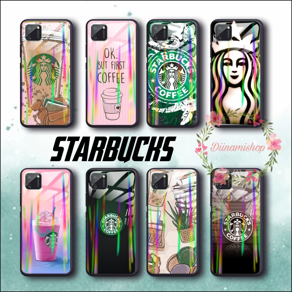Back case glass aurora  STARBUCKS xiaomi redmi 3 4a 5a 6 6a 7 7a 8 8a Pro 9 9a Note 3 4 5 6 7 DS1090