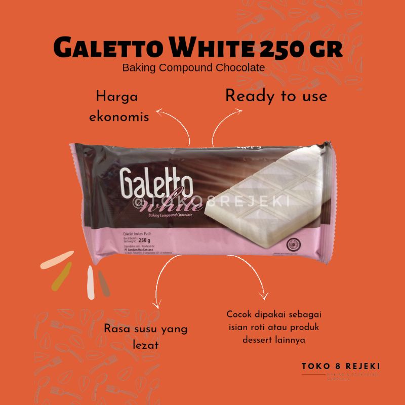 

Coklat Batangan Galetto White Chocolate
