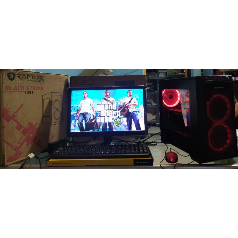 PAKET KOMPUTER GAME CORE I7 RAM 8GB SSD120GB VGA CARD LED 19&quot; WIDE