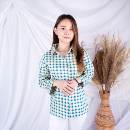 SF - Oversize Kemeja Oslin | Kemeja Oversize Wanita - Kemeja Korea - Kemeja Wanita Murah-HIJAU