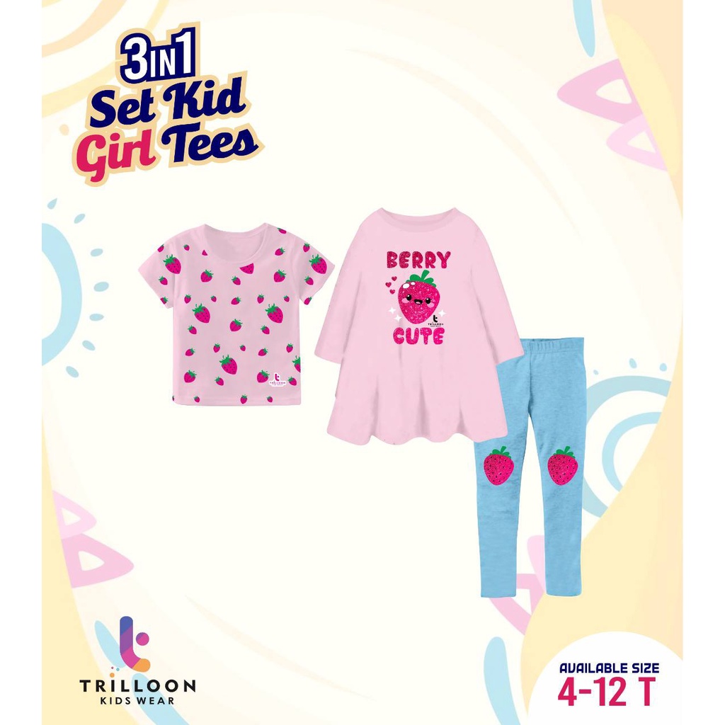 Trilloon 3in1 Set Girl Tees