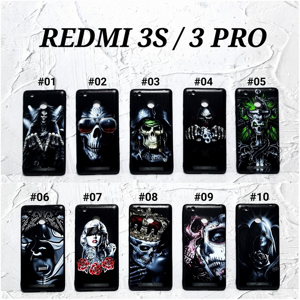 [ BUY 1 GET 1 FREE ] FHO - XIAOMI REDMI 3 PRO 3S 4A 4X 5A 5 PLUS 6A 6PRO MIA2 LITE MIA2 6X S2 MI 8 | HOROR Soft Hard Case Skull