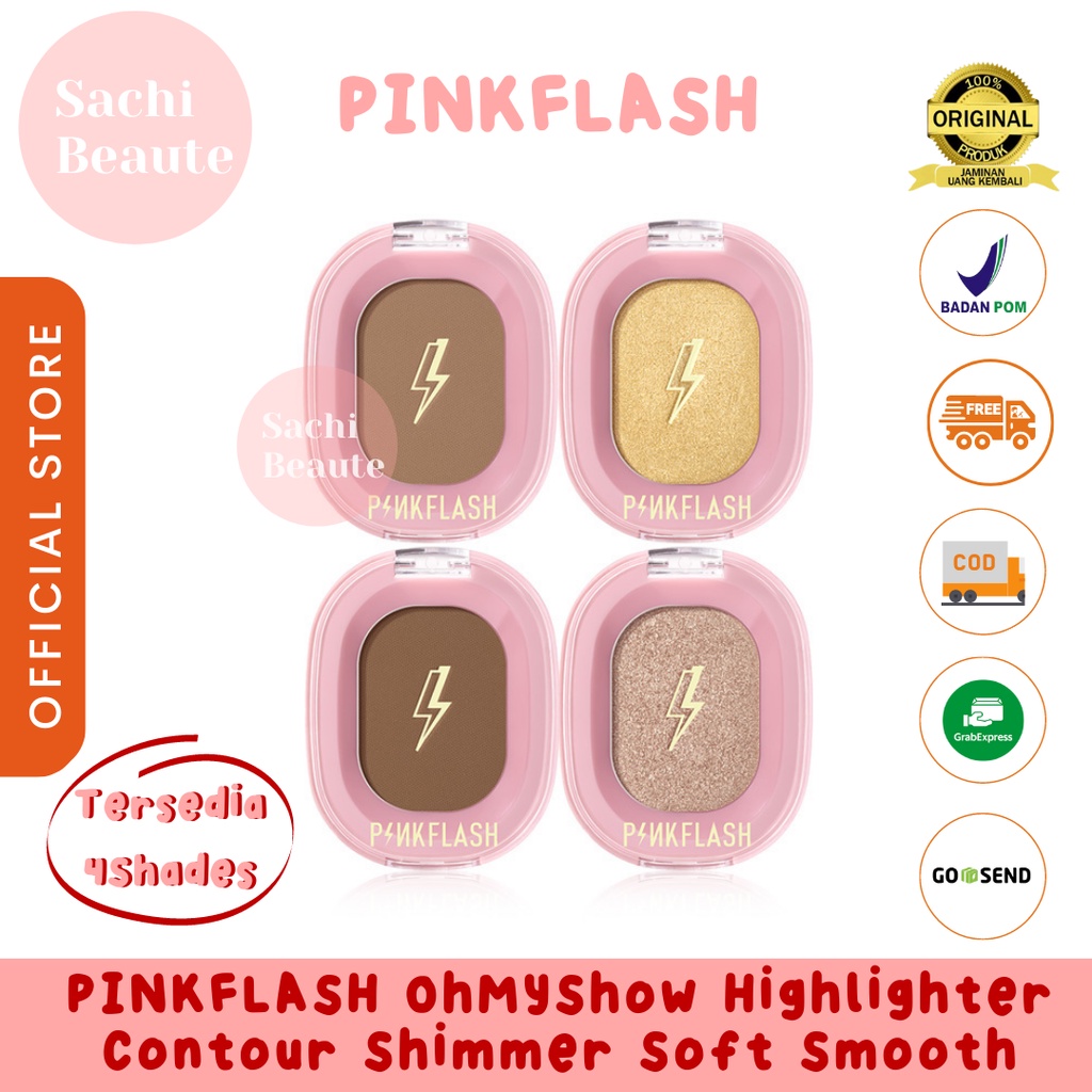 PINKFLASH OhMyShow Highlighter Contour Shimmer Soft Smooth - 4 Colors Contour Pinkflash