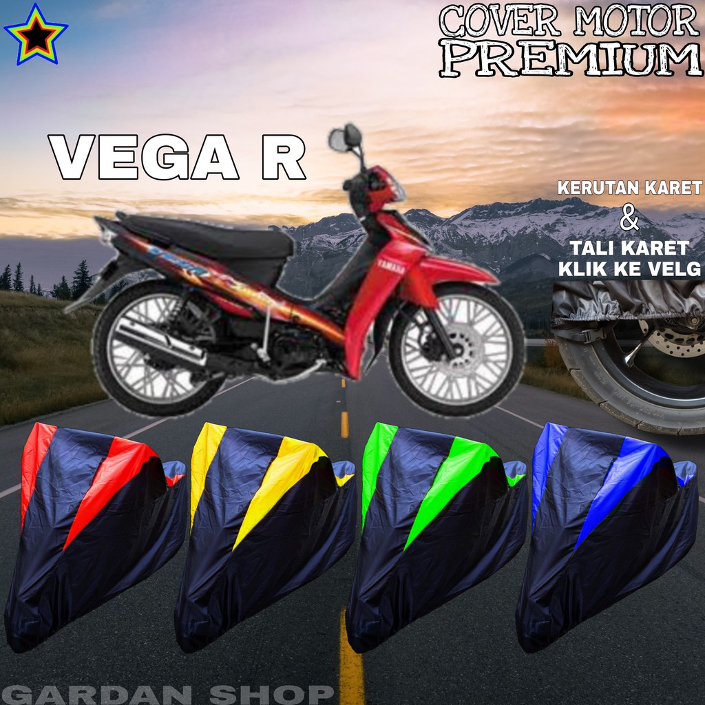 Sarung Motor VEGA R Hitam KOMBINASI Body Cover Penutup Vega PREMIUM