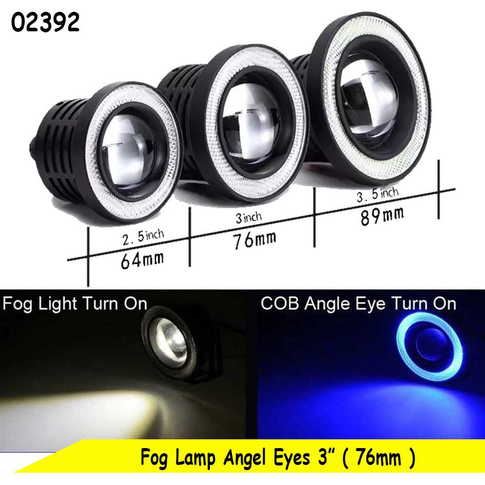 Fog Light Lamp Angel Eyes Ring Biru - Lampu Fog Lamp - Lampu Kabut - LED Projector