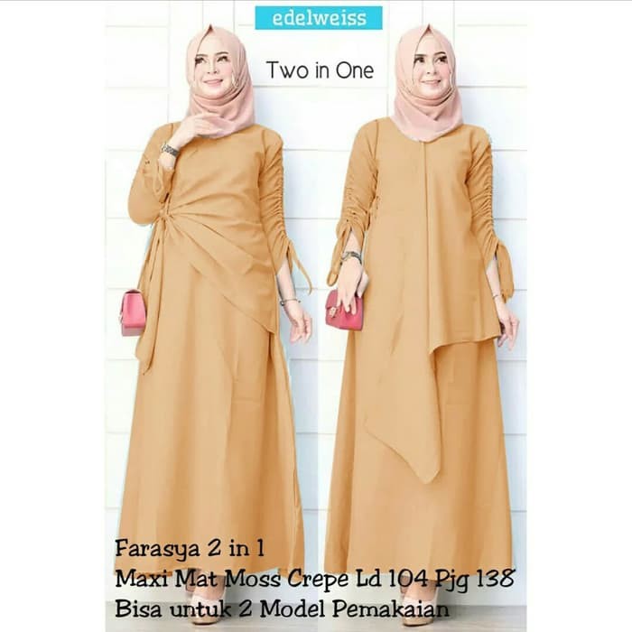 gamis farasya coksu fashion wanita maxi dres baju muslim