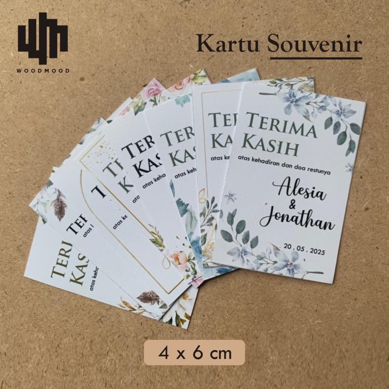 Kartu Souvenir Pernikahan/ Thanks Card