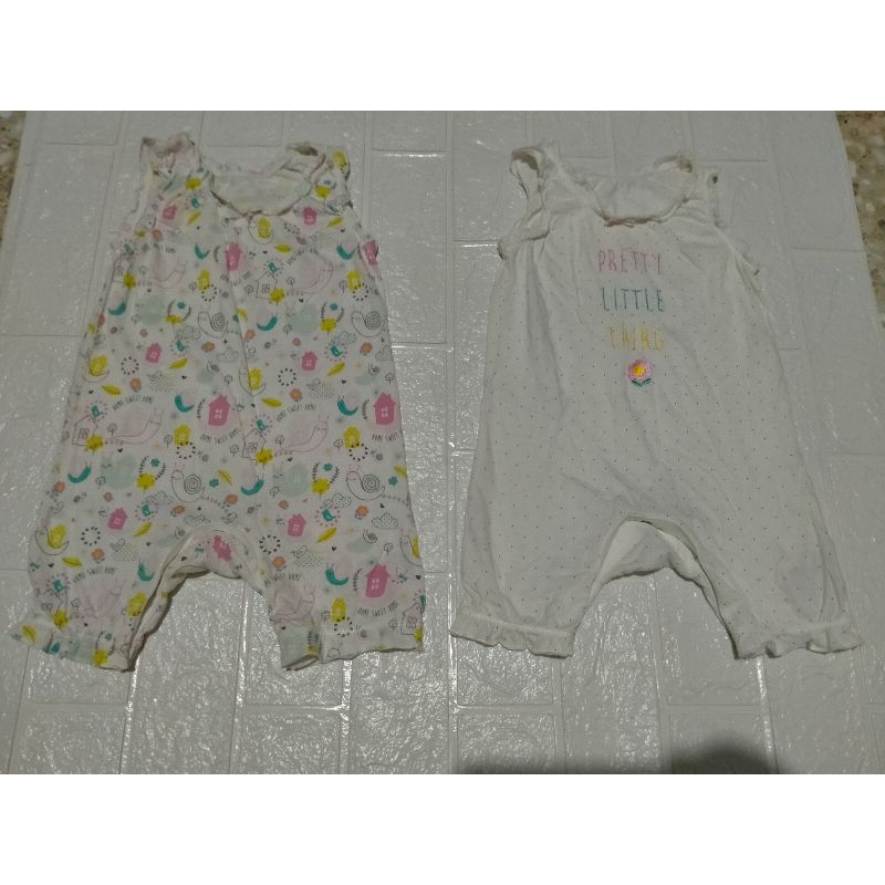 Preloved Like New Romper Mothercare Baby Isi 2 pcs Pretty Preloved Bodysuit Mothercare Baby Preloved