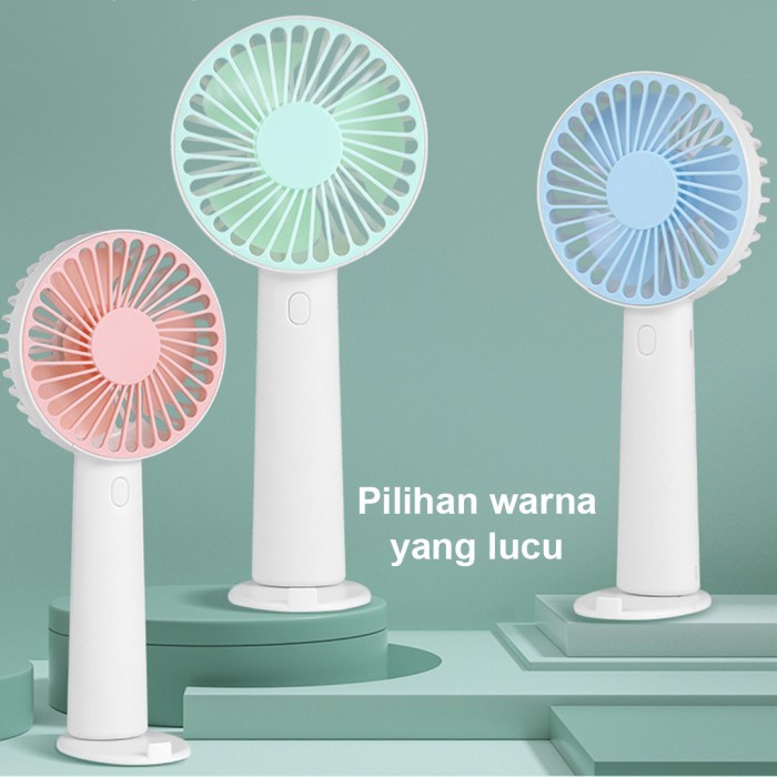 Kipas Angin Portable Mini 3 Speed Kipas Angin Meja USB 1200 mAh
