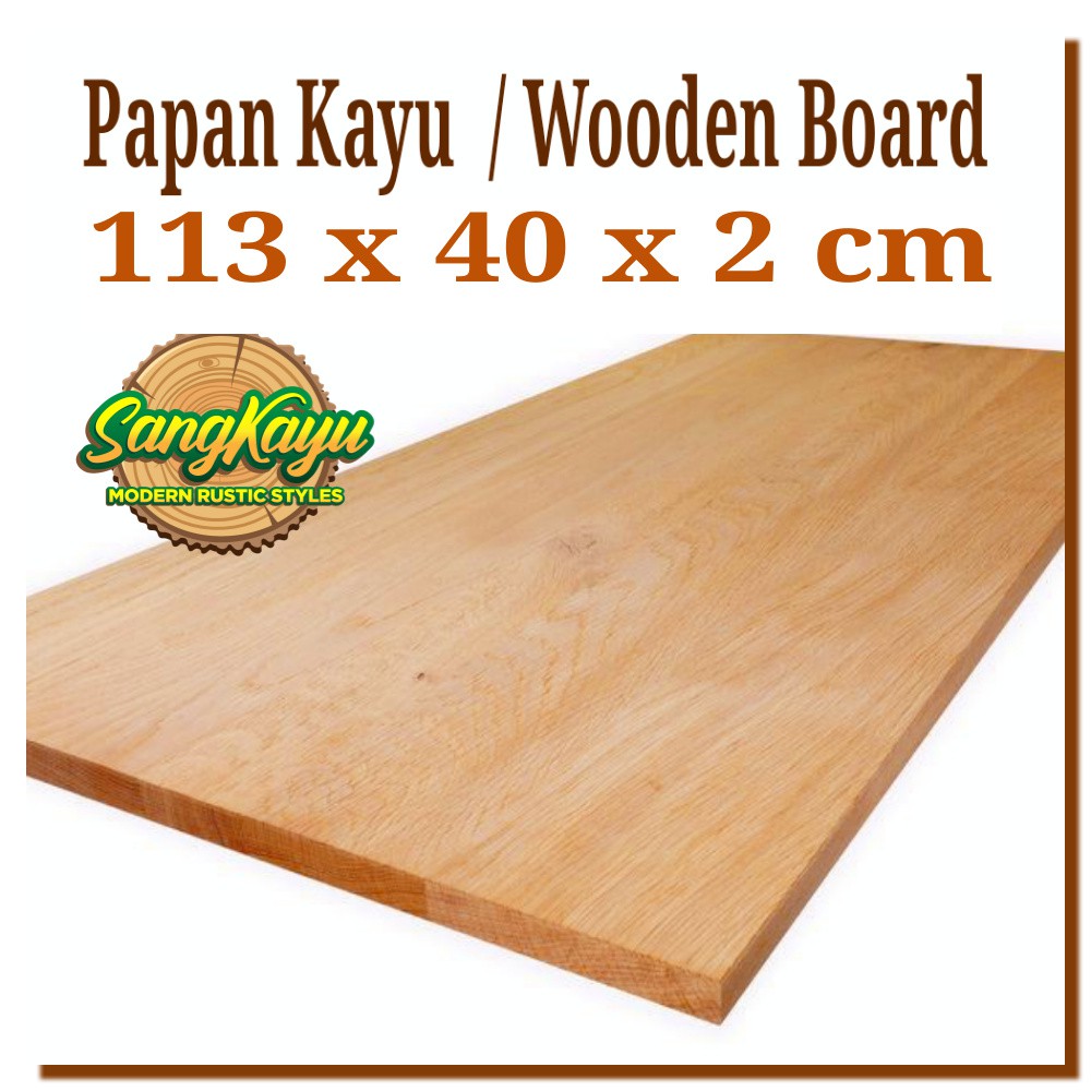 Papan kayu 113x40x2 cm wooden board daun meja nampan kayu talenan tray