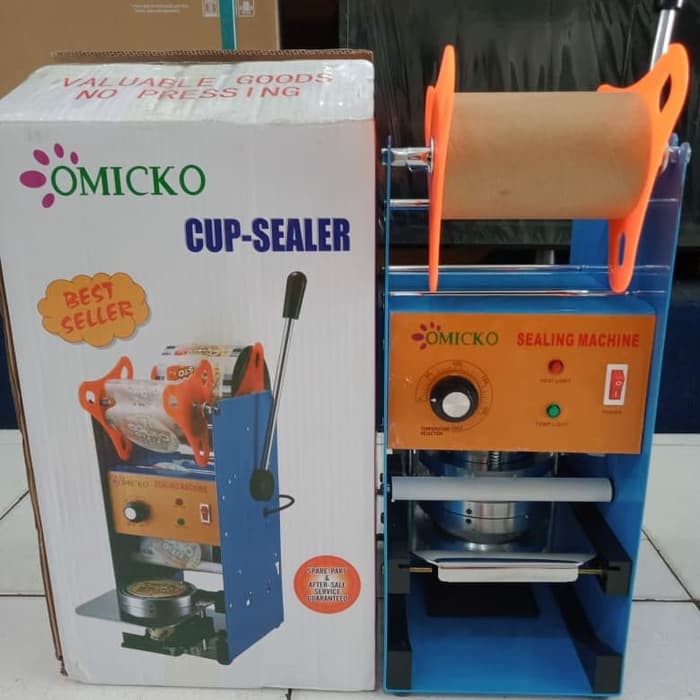 Omicko C 37 Sealing Machine Mesin Cup Sealer 10, 14 , 16 , 22 OZ Pres Gelas Plastik Max gelas Ukuran