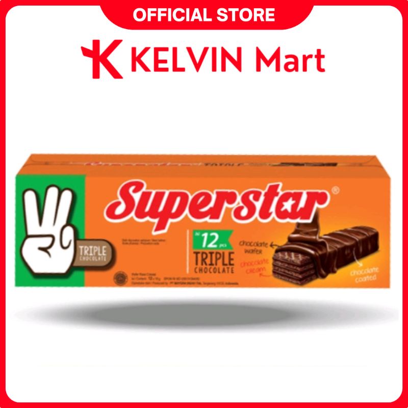 

Superstar Wafer Triple Chocolate pck 16g x 12 pcs | KELVIN Mart