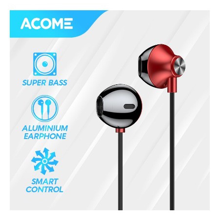 ACOME AW05 Wired Earphone Semi In Ear Headset Bass