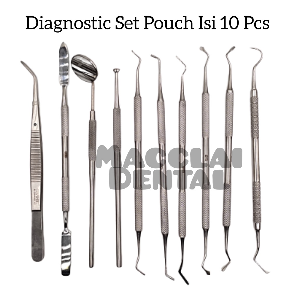 DENTAL DIAGNOSTIC SET ISI 10 PCS STAINLISS STEEL