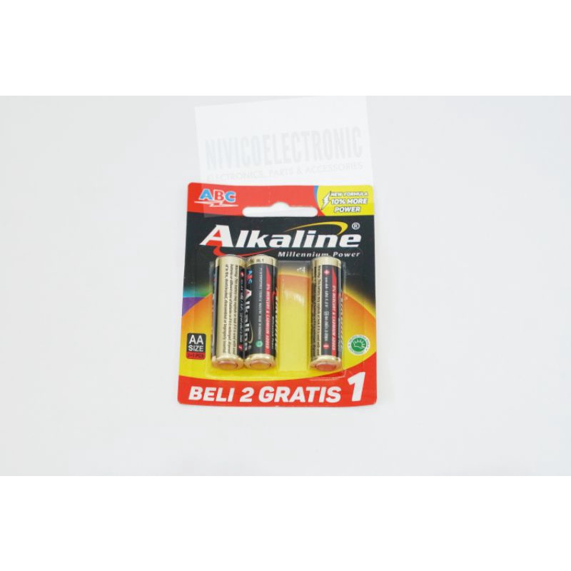 Baterai ABC AA A2 ALKALINE BELI 2 GRATIS 1