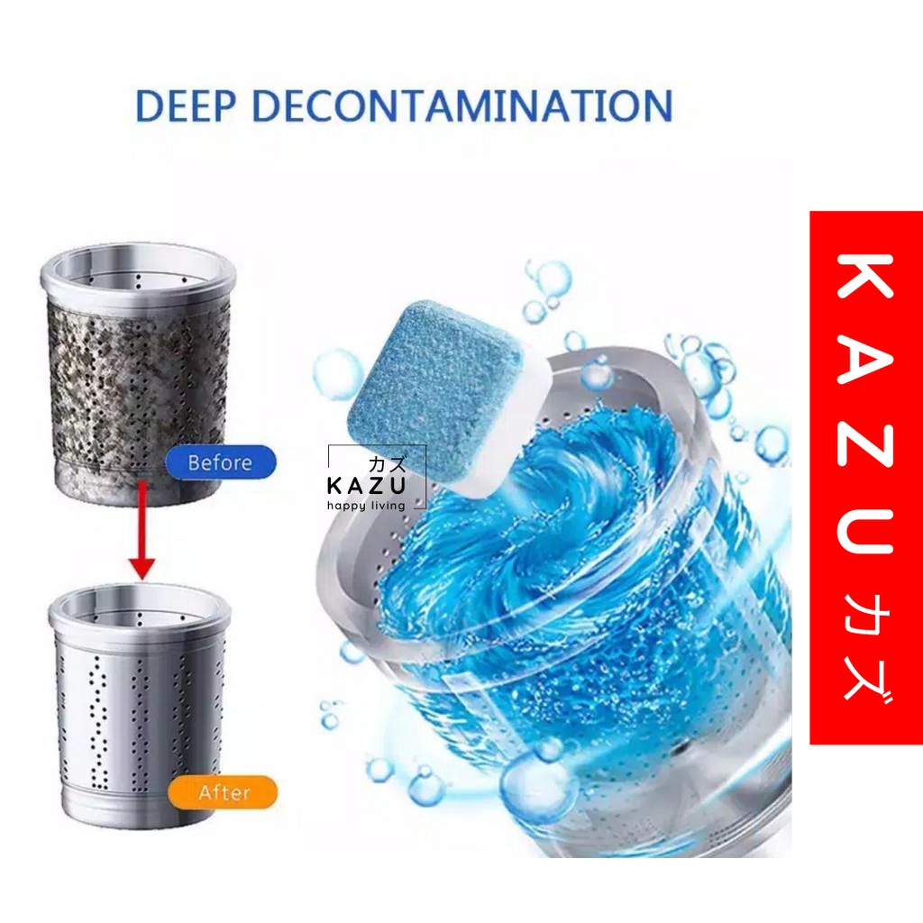 KAZU KHC102 Tablet Pembersih Mesin Cuci / Deep Cleaning Washing Machine /Pembersih Tabung Mesin Cuci