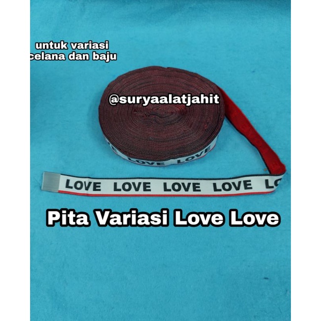 Pita Variasi Love Love dan Loreng Loreng macan uk.2.5cm polyester 1rol isi +/- 30 yard =rp.55.000/1rol