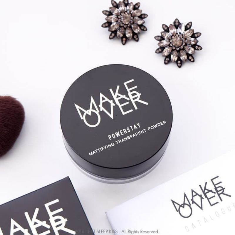 MAKE OVER Powerstay Matte Mattifying Transparent Powder 11gr (Bedak Tabur)