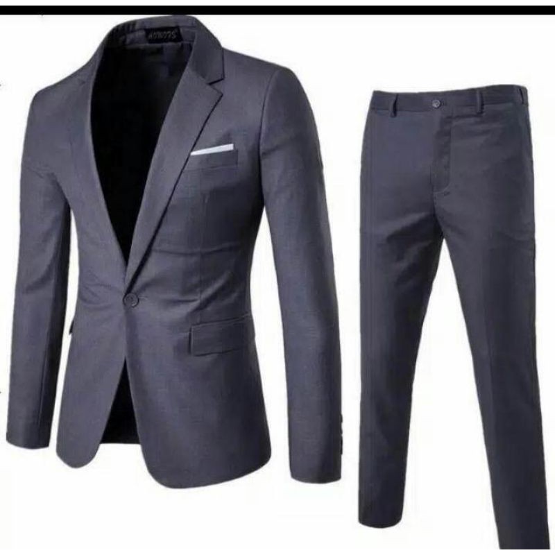 setalan jas pria kain semi wol