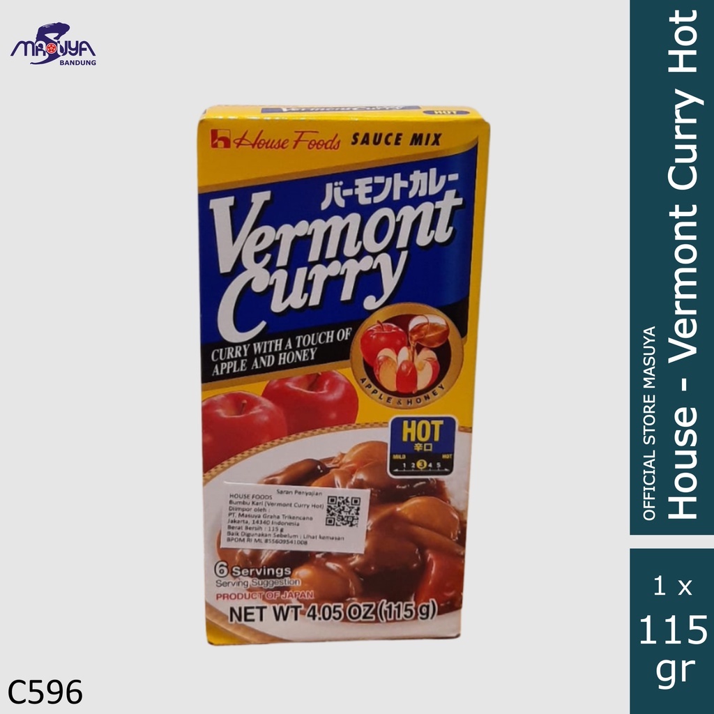 

House Vermont Curry Hot 115G / Bumbu Instan Kari Jepang Pedas 115 gr