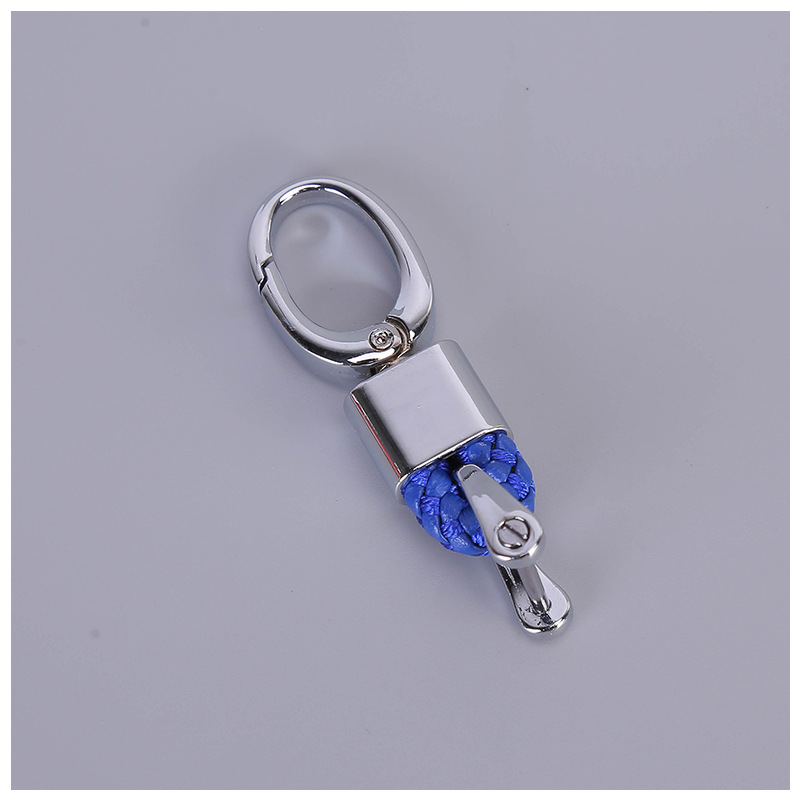 New Fashion Pria Motor Mobil Logam Gantungan Kunci Gantungan Kunci Keyfob Key Chain Ring Holder Hadiah Kulit Warna Hitam/Merah/Biru/Pink