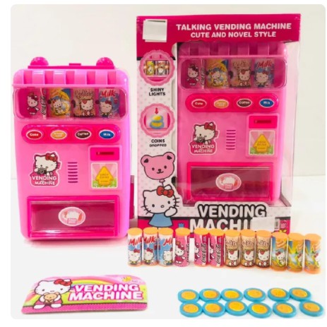 VENDING MACHINE/MAINAN PENJUAL OTOMATIS HELLO KITTY ( BISA BERSUARA)