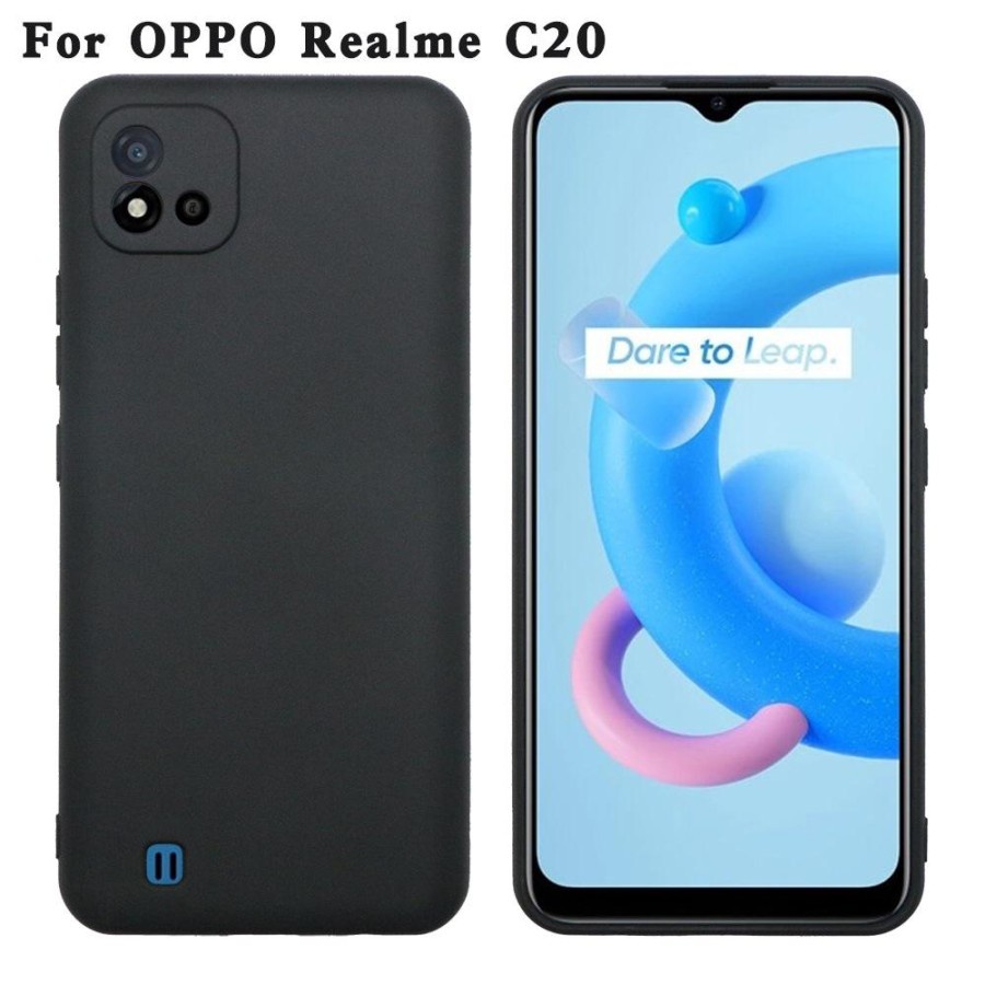 REALME C21Y C20 C21 C25 C25S C11 C11 2021 C12 C15 CASE SOFT BLACK PREMIUM SOFTCASE SILIKON HITAM MATTE SLIMFIT CASING COVER PROTECT CAMERA COVER PELINDUNG KAMERA