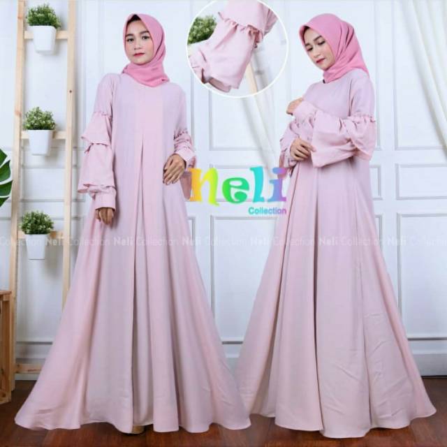 Dress muslim original by neli collection/gamis