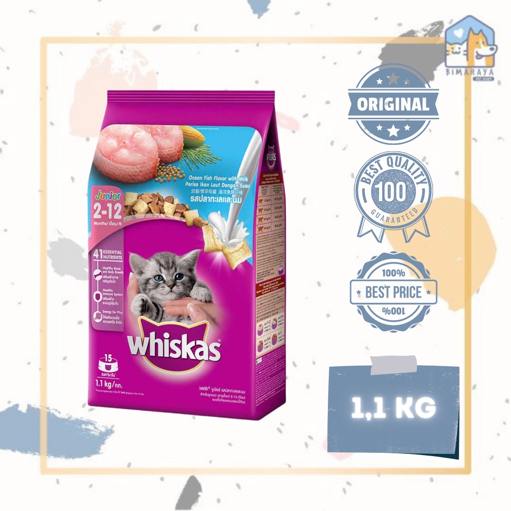 WHISKAS JUNIOR OCEAN FISH 1,1 KG FRESHPACK