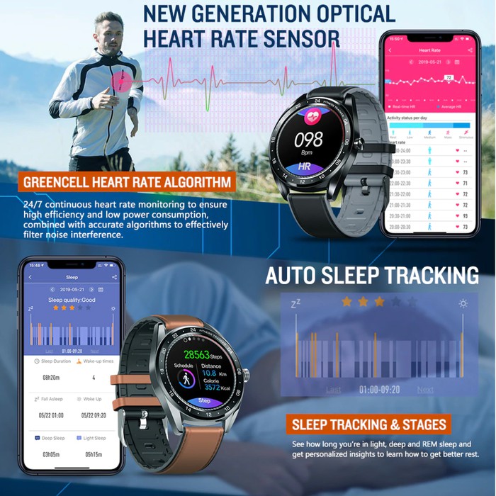 Zeblaze NEO IP67 Waterproof Heart Rate Smartwatch Alt Vibe 3 Pro - Hitam