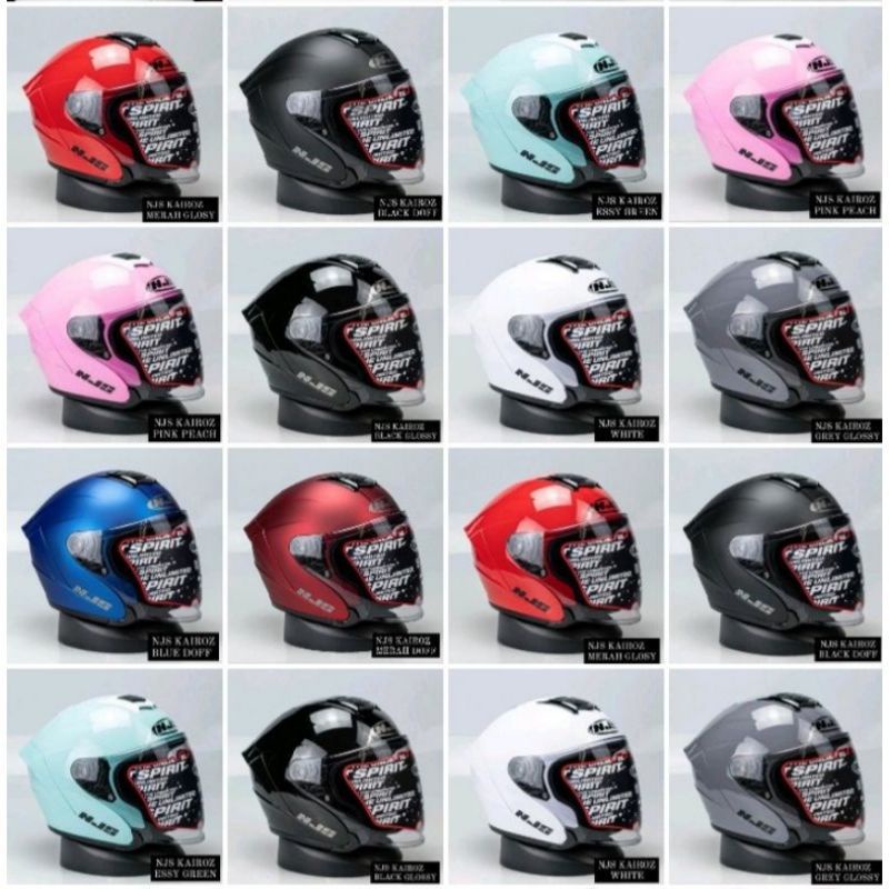 HELM NJS KAIROZ SOLID PINK DOUBLE VISOR