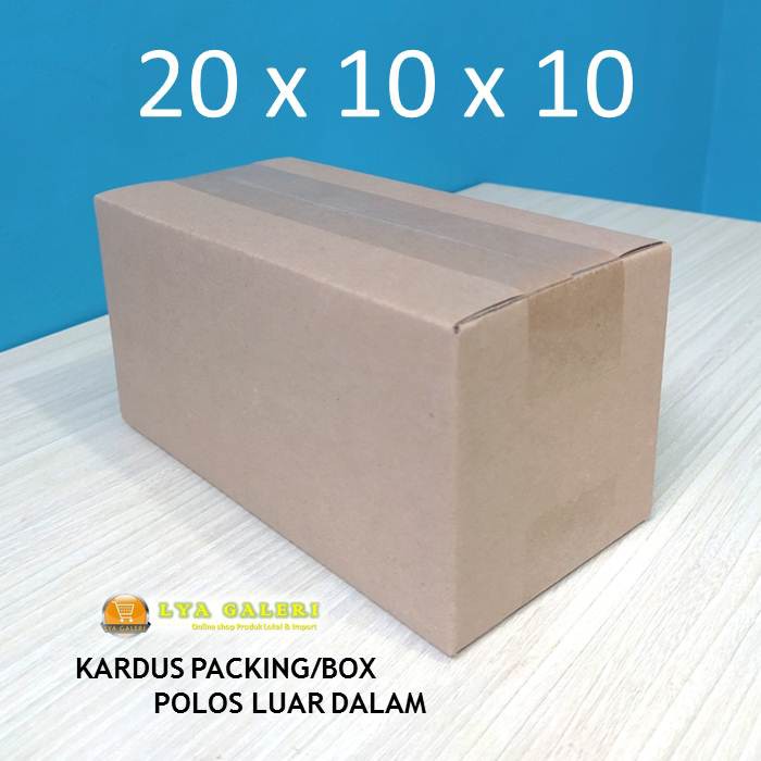 

Karton Box Kardus Packing Uk.20x10x10 cm Polos Luar Dalam