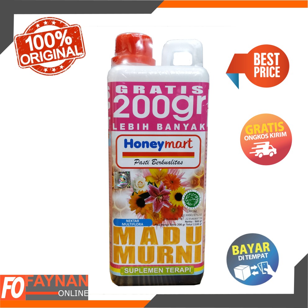 

Original Honeymart 1 Kg Multiflora Madu Premium Madu Hutan Premium