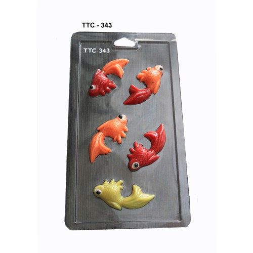 Mika Plastik High Quality Cetakan Coklat Bentuk Ikan Koki / Puding Jelly / TTC 343