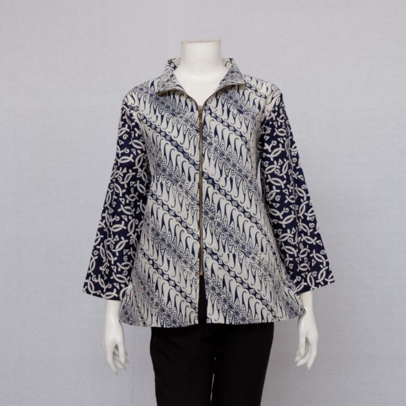 Baju Kerja Wanita | Blus Blazer Namira 02 | Atasan Batik Modis  Simpel