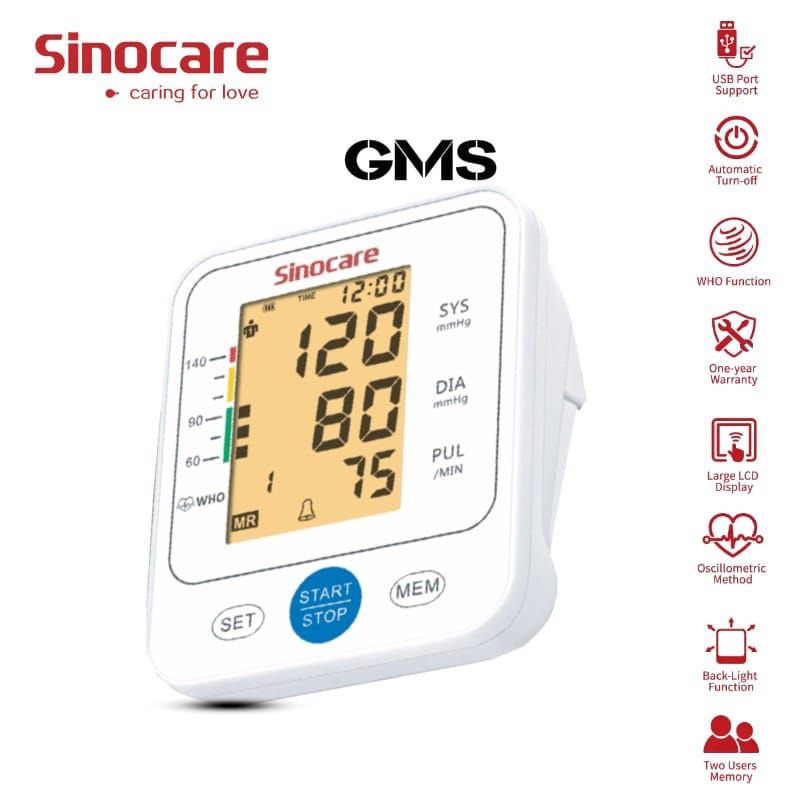 Tensimeter Digital Suara Sinocare BSX - 516 Garansi Resmi