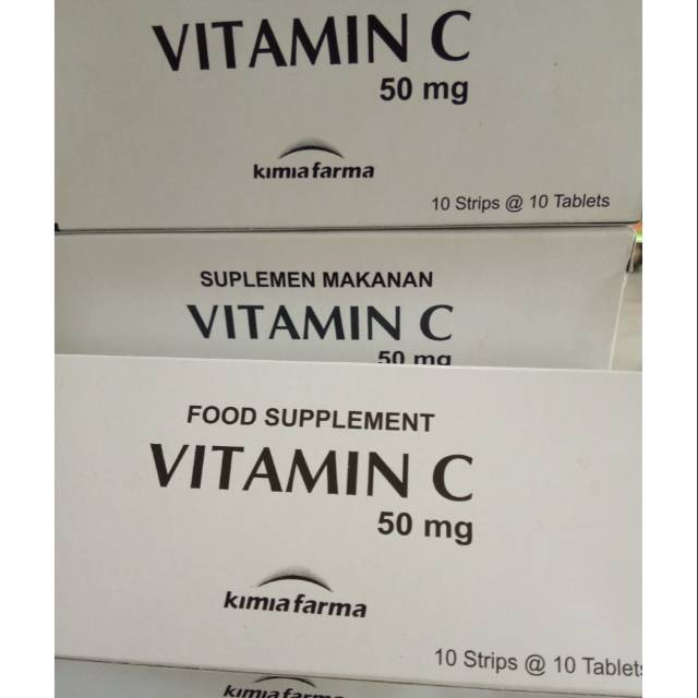 Jual Termurah Vitamin C 50mg Harga Per Box isi 100 Tablet | Shopee