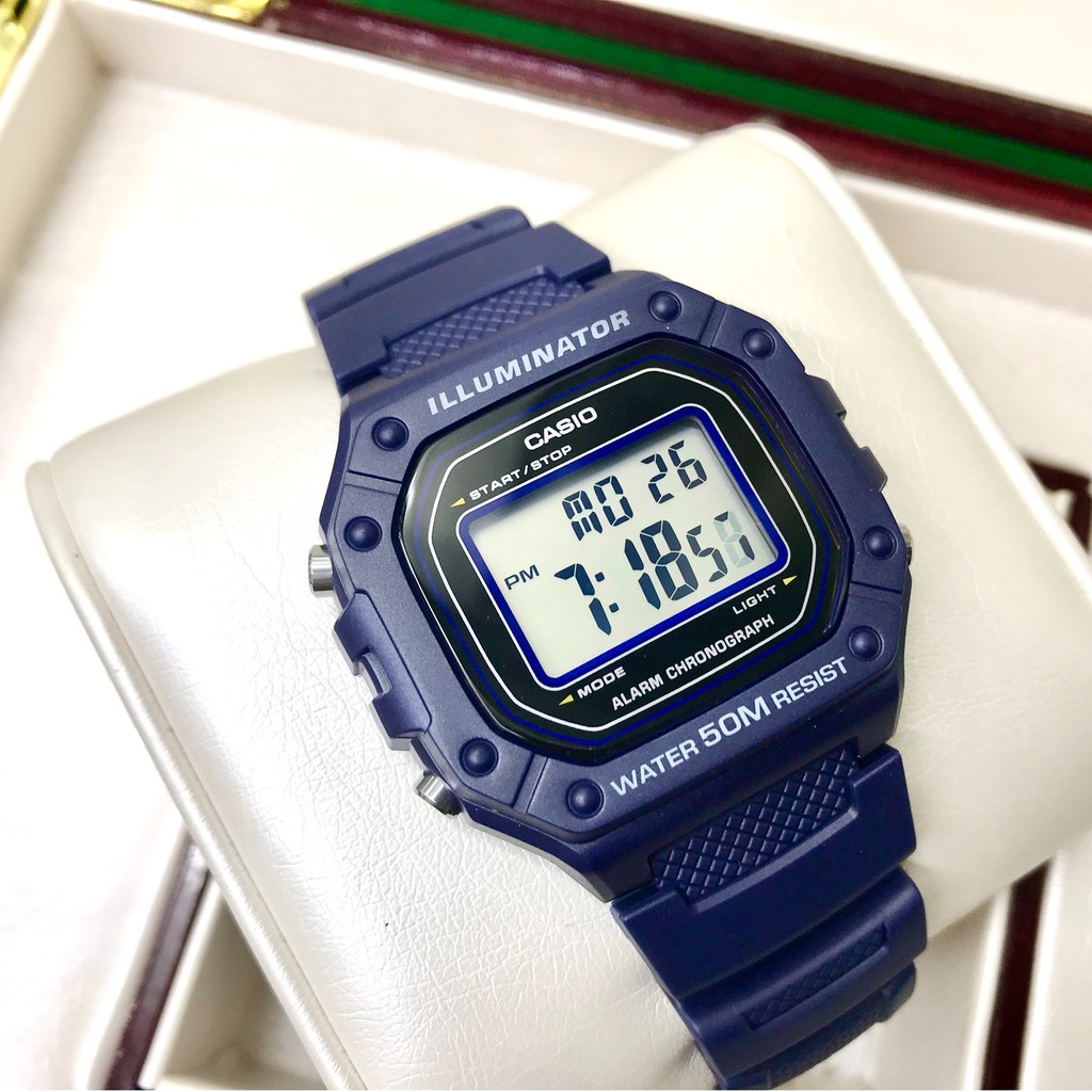 CASIO W-218H-2A JAM DIGITAL JAM TANGAN PRIA CASIO ORIGINAL ORI