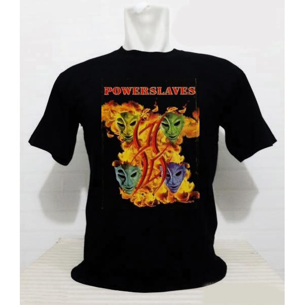 KAOS BAJU DISTRO POWERSLAVES TSHIRT MUSIK ROCK POWER SLAVES 07