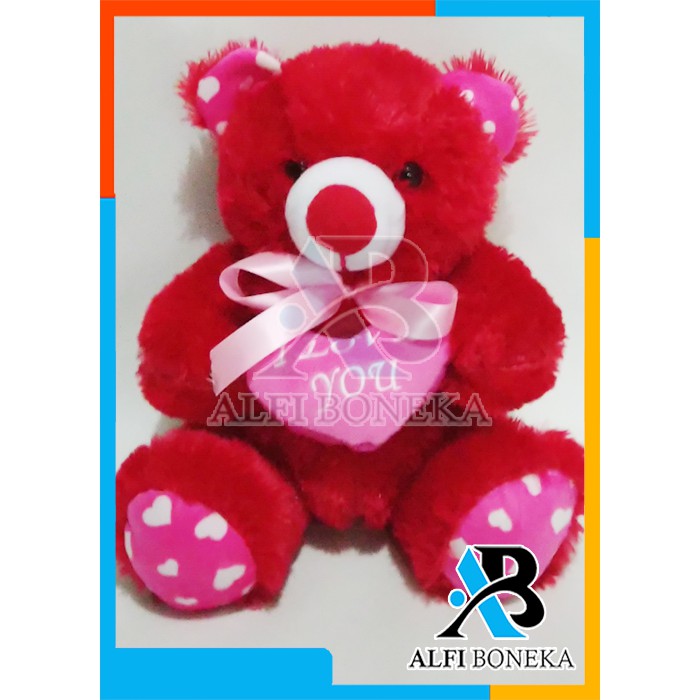 Boneka Teddy Bear M Love Murah Lucu Dan Gemesin - Boneka Beruang Lucu Dan Gemesin ukuran 30cm Rasfur