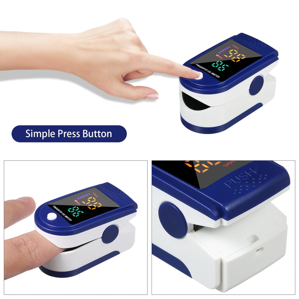 Oksimeter Finger Pulse Oximeter Oxymeter Digital Pengukur Oksigen Darah dan Detak Jantung