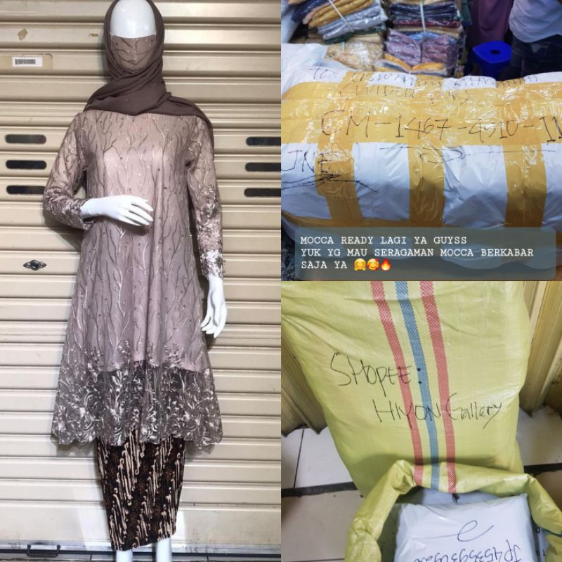 Legan Kebaya/Kebaya Seragaman Muslim Modern/Kebaya Set Tunik Tille Bordir Busui LD 130+ Big Size