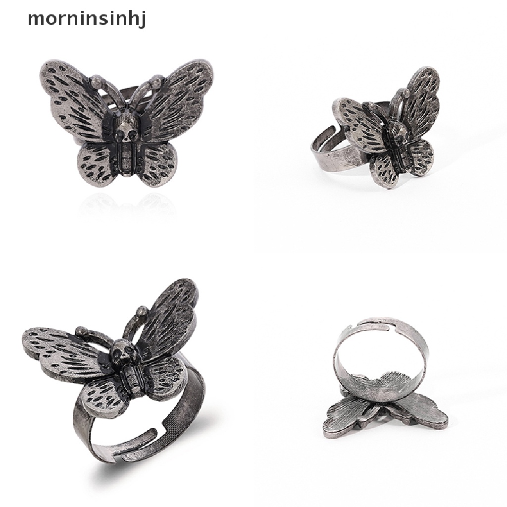 Mor Cincin Gothic Punk Adjustable Desain Kelincikupukuputengkorak Untuk Wanita