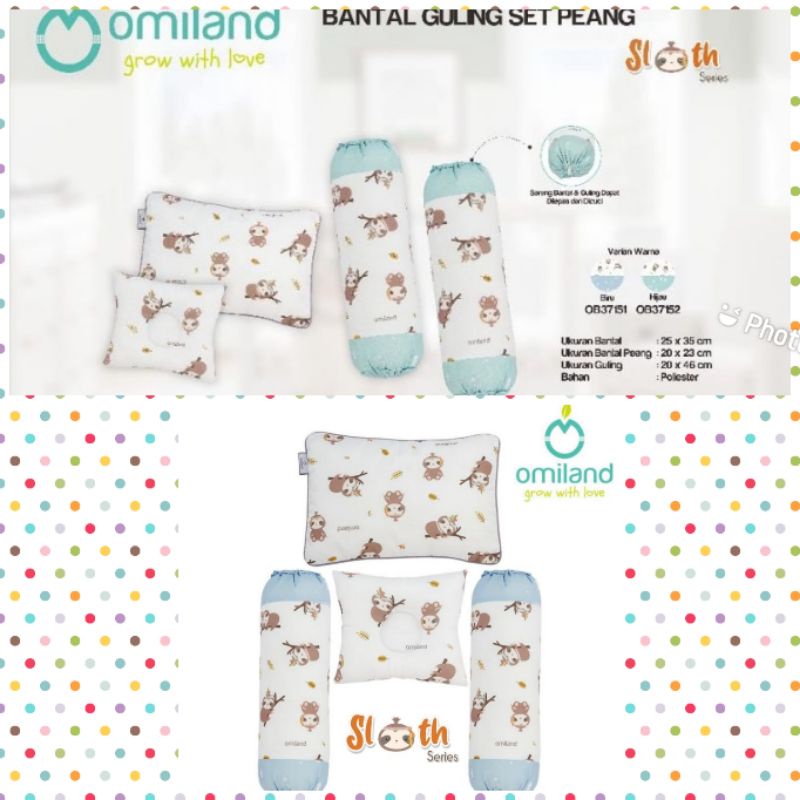 Omiland Bantal Guling Set Peang Series Panda OWB1142