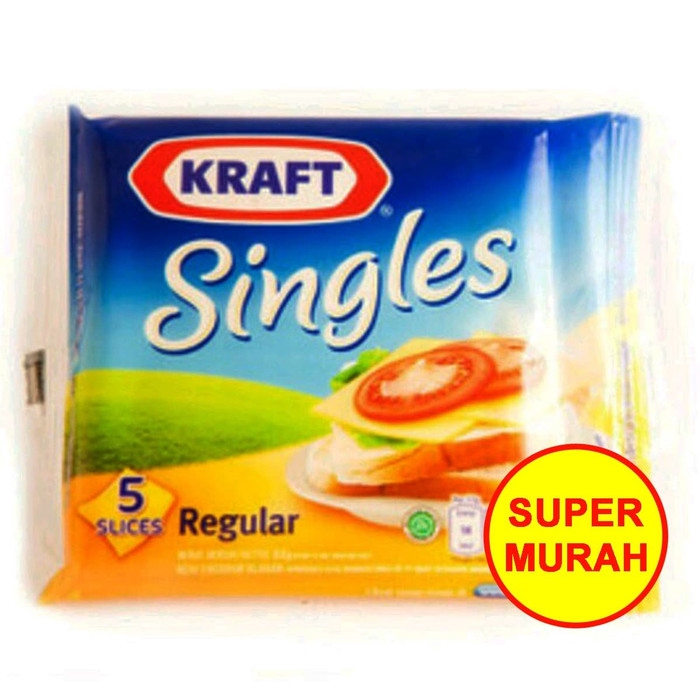 

Keju Kraft Singles Cheese Regular 5 Slices 83 Gr | Gram