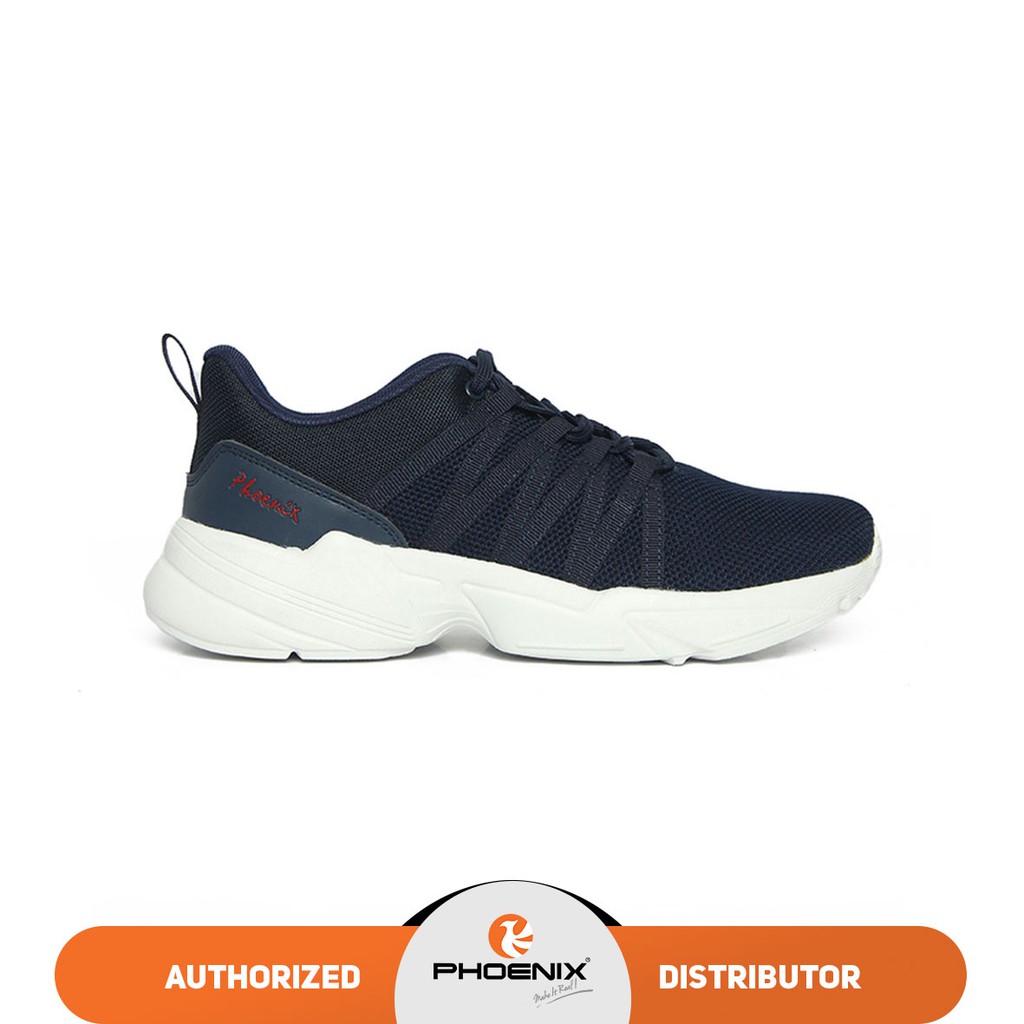 Phoenix Tesla Sepatu Running Pria - Navy/Red