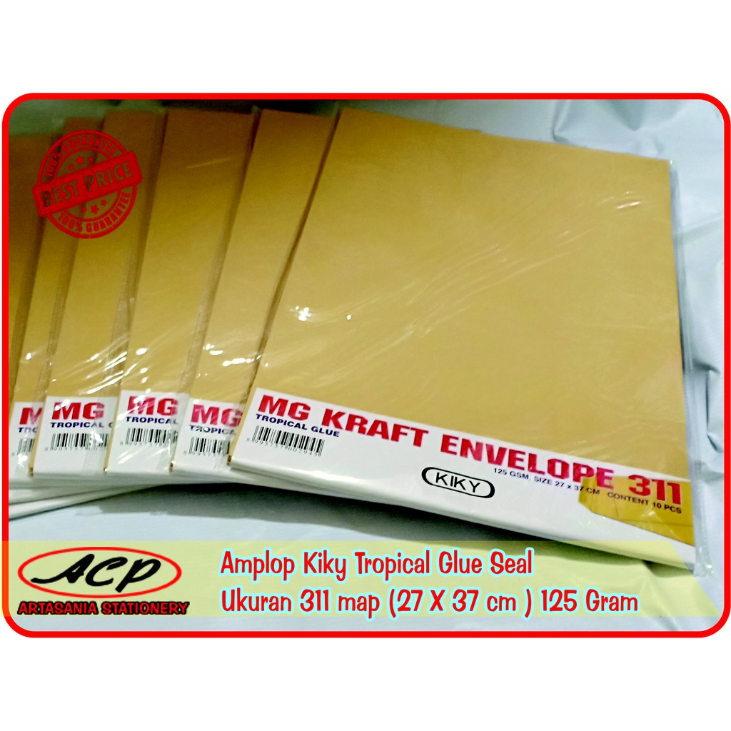 

Amplop Coklat Kiky Type 311 ukuran 27x37cm dengan tropical Glue 125 gsm