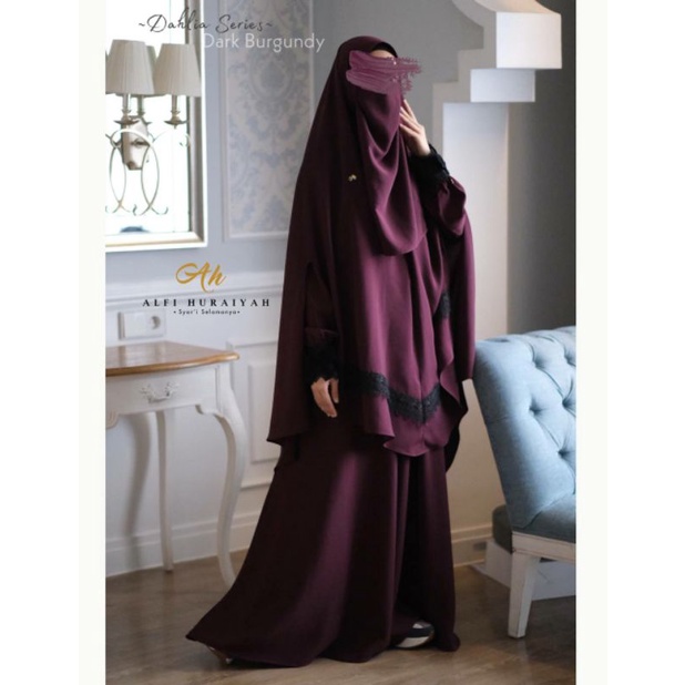 Dahlia set khimar by Alfi Huraiyah