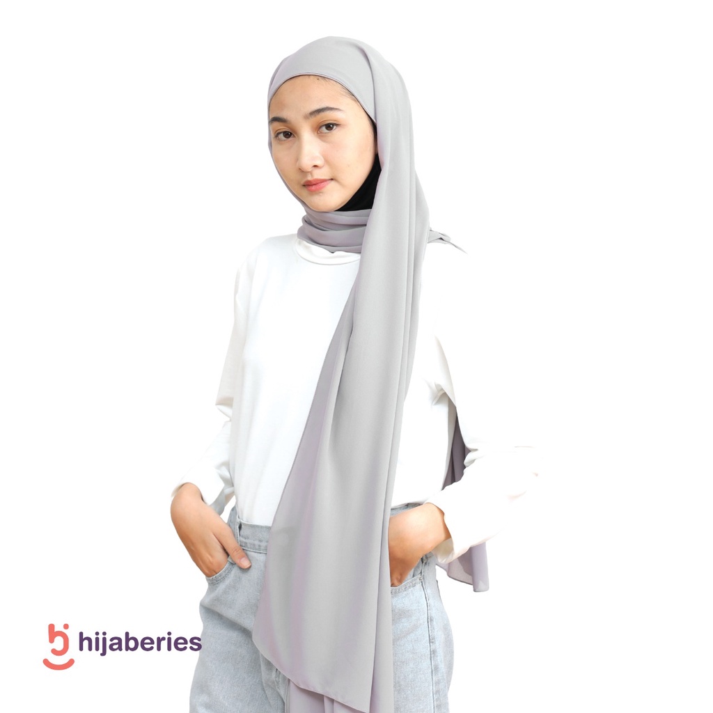 Malaka Pashmina Inner Hijaberies - Pashmina yang menyatu dengan Ciput-Lavender Ash