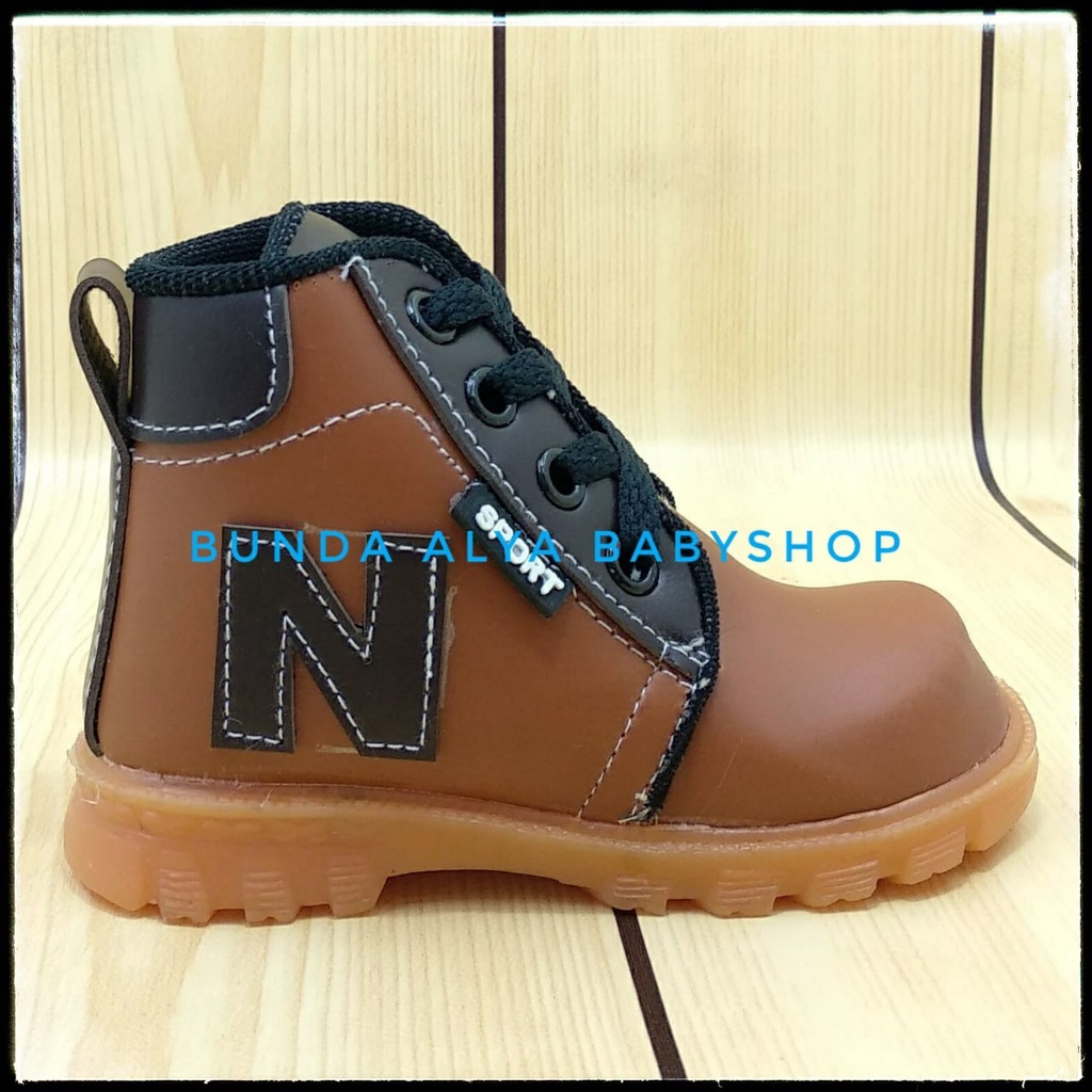 Sepatu Anak Laki Boots Usia 1 Tahunan COKLAT - Sepatu Anak Boots Cowok Keren Size 22 - 23